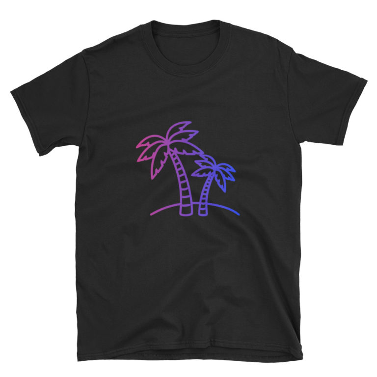 Palm tree logo unisex t-shirt (black / dark heather) « Sasha M Online